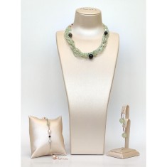 Set Allure din cuarț, obsidian, diaspor și perle