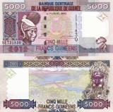 GUINEEA 5.000 francs 2012 UNC!!!
