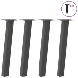 VidaXL Picioare pentru măsuță de cafea, antracit, 4 buc., 30 cm, oțel 4012486