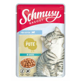 Schmusy Ragout Kitten capsulă de curcan &icirc;n sos 100 g