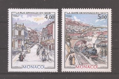 Monaco 1984 - Monaco &amp;icirc;n Belle Epoque - Tablouri de Hubert Clerissi, MNH foto