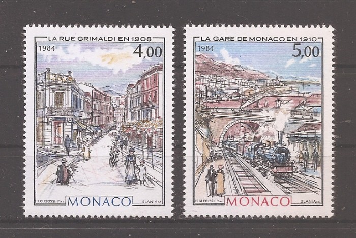 Monaco 1984 - Monaco &icirc;n Belle Epoque - Tablouri de Hubert Clerissi, MNH