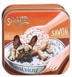 Sapun in cutie metalica - Chien Bullgog | La Savonnerie de Nyons