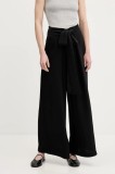 Answear Lab pantaloni culoarea negru, lat, high waist