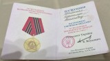 Brevet semnat olograf de Victor Ianukovici presedinte Ucraina / comemorare al doilea razboi mondial IIWWW / Ukraina