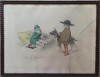 Ah! Les femmes!...// litografie de epoca Georges Redon, Scene gen, Ulei, Realism