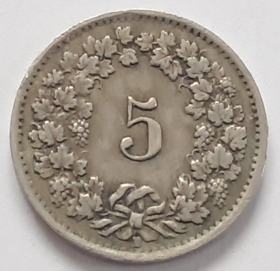 Elvetia, 5 Rappen 1955 foto