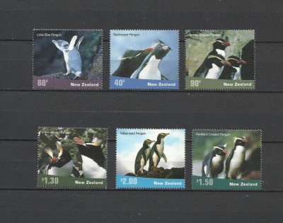 NOUA ZEELANDA 2001 FAUNA PASARI PINGUINI foto