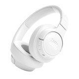 Casti JBL Tune 720BT Wireless Over-Ear, Alb, Bluetooth 5.3, JBL Pure Bass, Autonomie 76h, Multipoint, Microfon, Pliabile