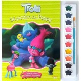 Trolii. Sa pictam cu Poppy. Carte de colorat cu pensula si acuarele - Litera