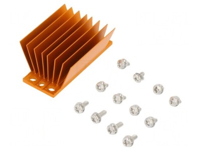 Radiator extrudat cu aripioare BGA, aurie 58mm x 23mm foto