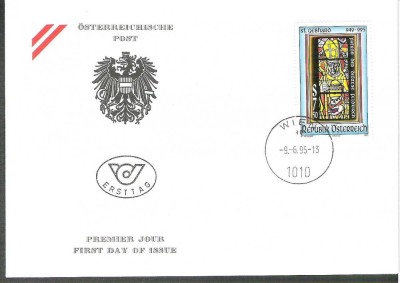 Austria &amp;Ouml;sterreich 1995 St Gebhard FDC K.204 foto