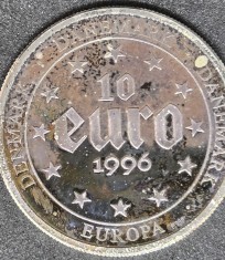 10 Euro Danemarca 1996 Argint foto