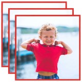 Cumpara ieftin Rame foto colaj pentru masă, 3 buc., roșu, 30x30 cm, MDF