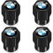 Set 4 capacele pentru ventil auto din aluminiu, General Store, Hexagon, BMW