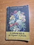 carte de bucate - conserve de legume si fructe - din anul 1959