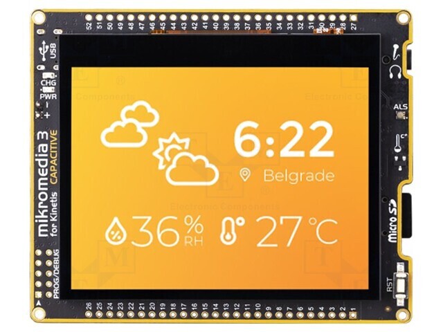 Ecran TFT 3,5&quot; 320x240 LED I2C 3,3-5V pentru Kinetis Capacitiv