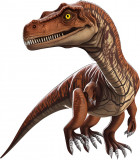 Cumpara ieftin Sticker decorativ, Dinozaur, Maro, 68 cm, 8366ST-12, Oem