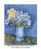 Cumpara ieftin Tablou pictat manual, Aranjament floral - 50x40cm ulei pe panza, reproducere Vincent van Gogh