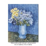 Tablou pictat manual, Aranjament floral - 50x40cm ulei pe panza, reproducere Vincent van Gogh