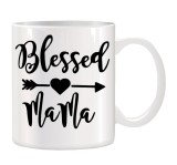 Cana alba ceramica personalizata Blessed Mama, INOVATIX&reg;. 330ml, Oem