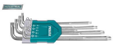 TOTAL - SET 9 CHEI IMBUS TORX - T10-T50 - CR-V/ BRAT LUNG (INDUSTRIAL) PowerTool TopQuality foto