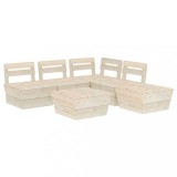 Set de mobilier paleti de gradina 6 piese lemn molid tratat