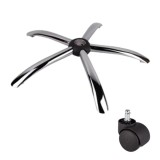 Cumpara ieftin Set baza pentru scaun directorial, 60 cm si rolă universală, &Oslash;11 mm, PVC dur