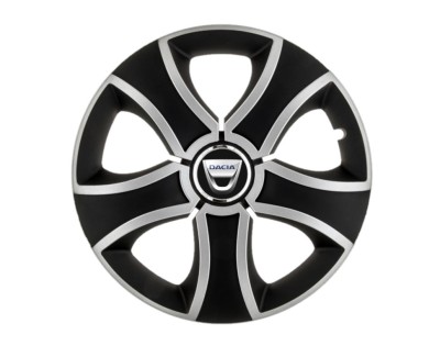 Set 4 capace roti Bis Gri-Negru R14 pentru gama auto Dacia foto