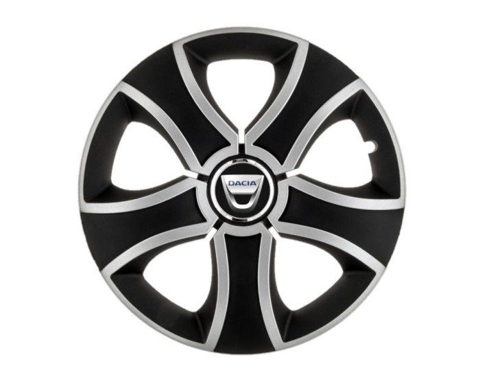 Set 4 capace roti Bis Gri-Negru R14 pentru gama auto Dacia
