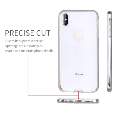 Husa pentru Apple iPhone X, GloMax TPU 360, Transparent foto