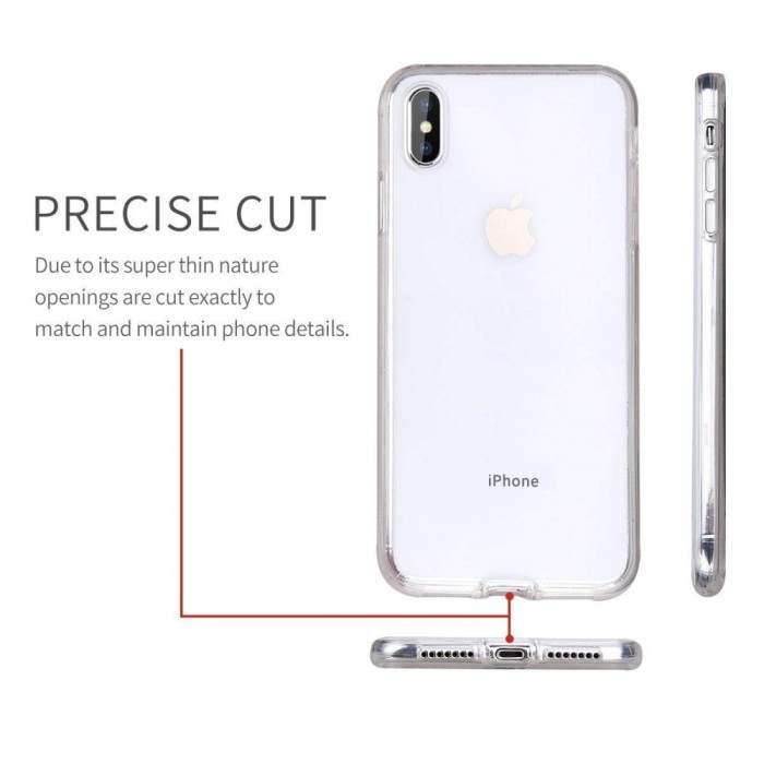 Husa pentru Apple iPhone X, GloMax TPU 360, Transparent