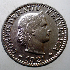 7.083 ELVETIA 20 RAPPEN 1921 B NICHEL