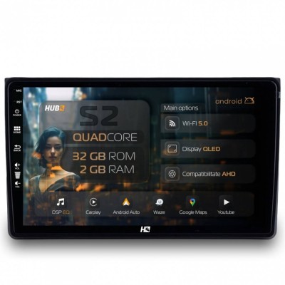 Navigatie Audi A4(B6 B7) Seat Exeo 2GB RAM Android 13 GPS Wi-FI Carplay Android Auto USB Bluetooth Radio Waze Touchscreen 9 inch foto