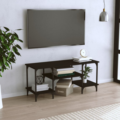 Comoda TV, negru, 102x35x45,5 cm, lemn prelucrat foto
