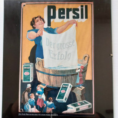 Tablou cu print vintage reclama Persil, in cadru cu sticla, 24x30cm