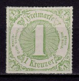Cumpara ieftin ✅ (S45) Germania veche - Thurn und Taxis 1866 &quot;Cifra &quot; , 1 Kr Michel nr. 51 , nestampilat/negumat