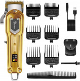 Trimmer ir Clipper pentru bărbați, fără fir, re&icirc;ncărcabil prin USB, auriu, Oem