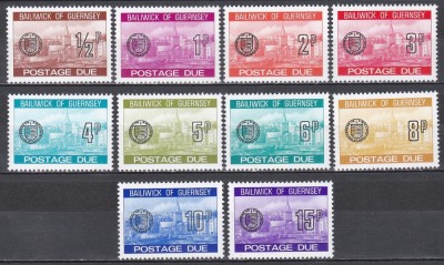Guernsey 1977 - Portul Postfris din Guernsey - Timbre de taxă, MNH foto