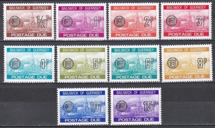 Guernsey 1977 - Portul Postfris din Guernsey - Timbre de taxă, MNH