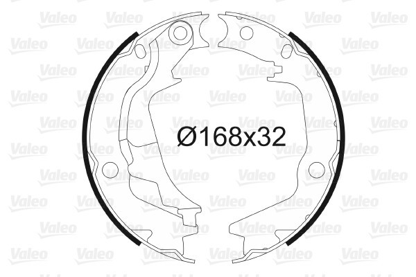VALEO 564138 Set saboti frana, frana de mana