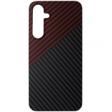 Husa spate policarbonat aspect Carbon rosu, gri, negru pentru Samsung Galaxy A55 5G