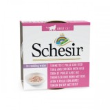 Cumpara ieftin Schesir Cat Tuna and Chicken with Rice, conserva, 85 g