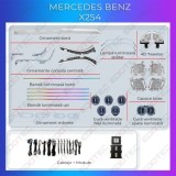 Lumini Ambientale Mercedes Benz X254 set complet control telefon sau sistem original CarStore Technology