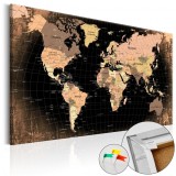 Cumpara ieftin Tablou din plută - Planet Earth [Cork Map] 120x80 cm