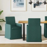 vidaXL Scaune de dining 2 pcs Verde &icirc;nchis 57 x 67 x 95 cm țesătură 42017908