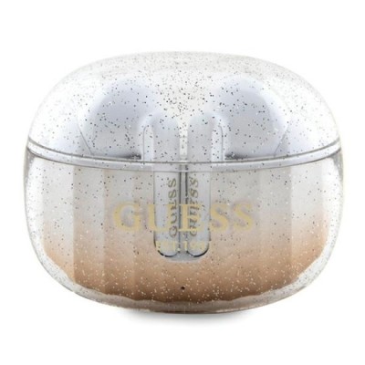 Casti True Wireless, Bluetooth 5.3, IPX4, Type-C - Guess (GUTWSHDGKEED) - Glitter Gold Gradient foto