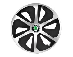 Set 4 capace roti Roco Gri-Negru R16 pentru gama auto Skoda
