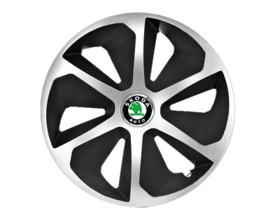 Set 4 capace roti Roco Gri-Negru R15 pentru gama auto Skoda foto