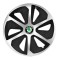 Set 4 capace roti Roco Gri-Negru R16 pentru gama auto Skoda